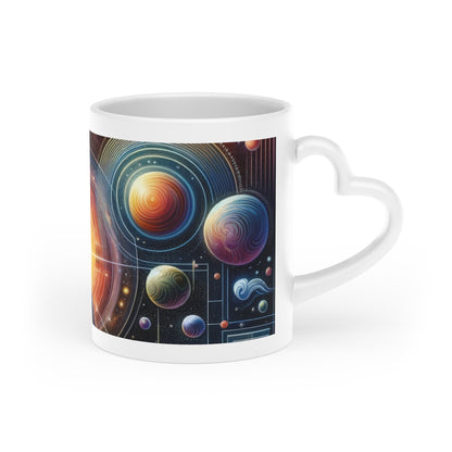 Unified Cosmic Alignment Heart-Shaped Mug - ATUH.ART