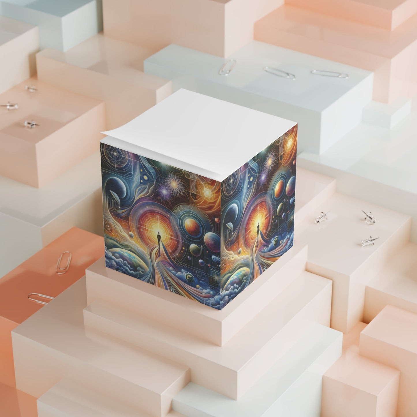 Unified Cosmic Alignment Note Cube - ATUH.ART