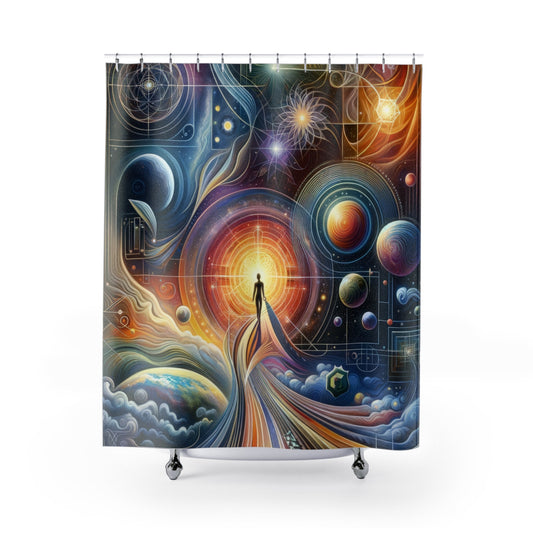Unified Cosmic Alignment Shower Curtains - ATUH.ART
