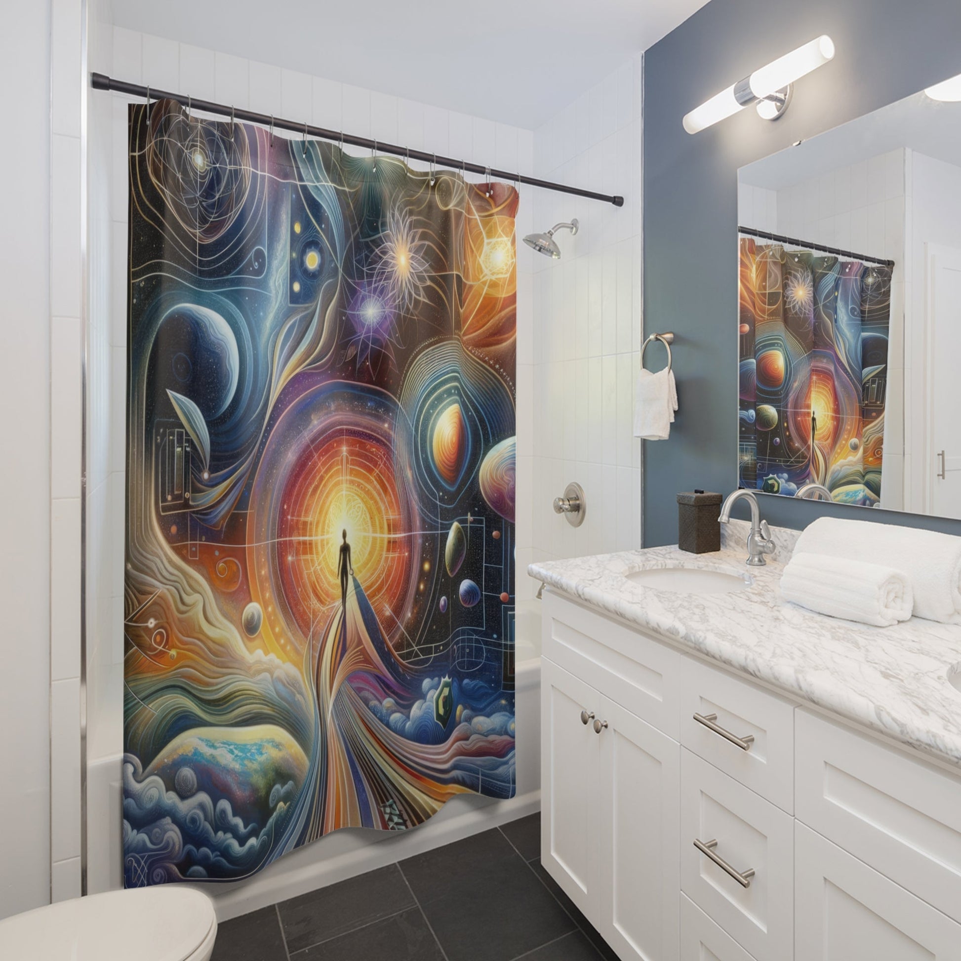 Unified Cosmic Alignment Shower Curtains - ATUH.ART