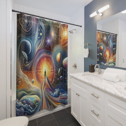 Unified Cosmic Alignment Shower Curtains - ATUH.ART