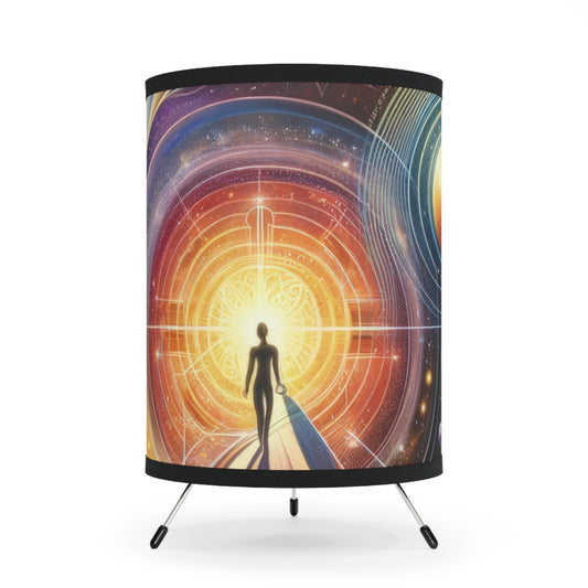 Unified Cosmic Alignment Tripod Lamp with High-Res Printed Shade, US\CA plug - ATUH.ART