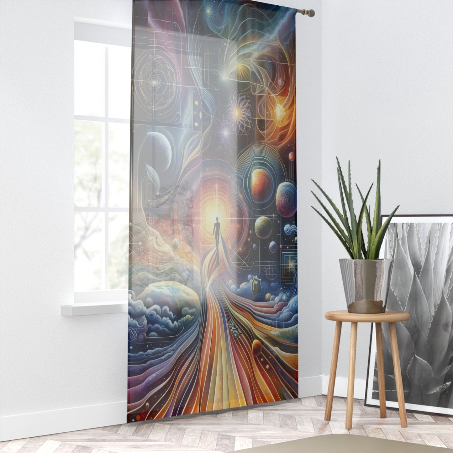 Unified Cosmic Alignment Window Curtain - ATUH.ART