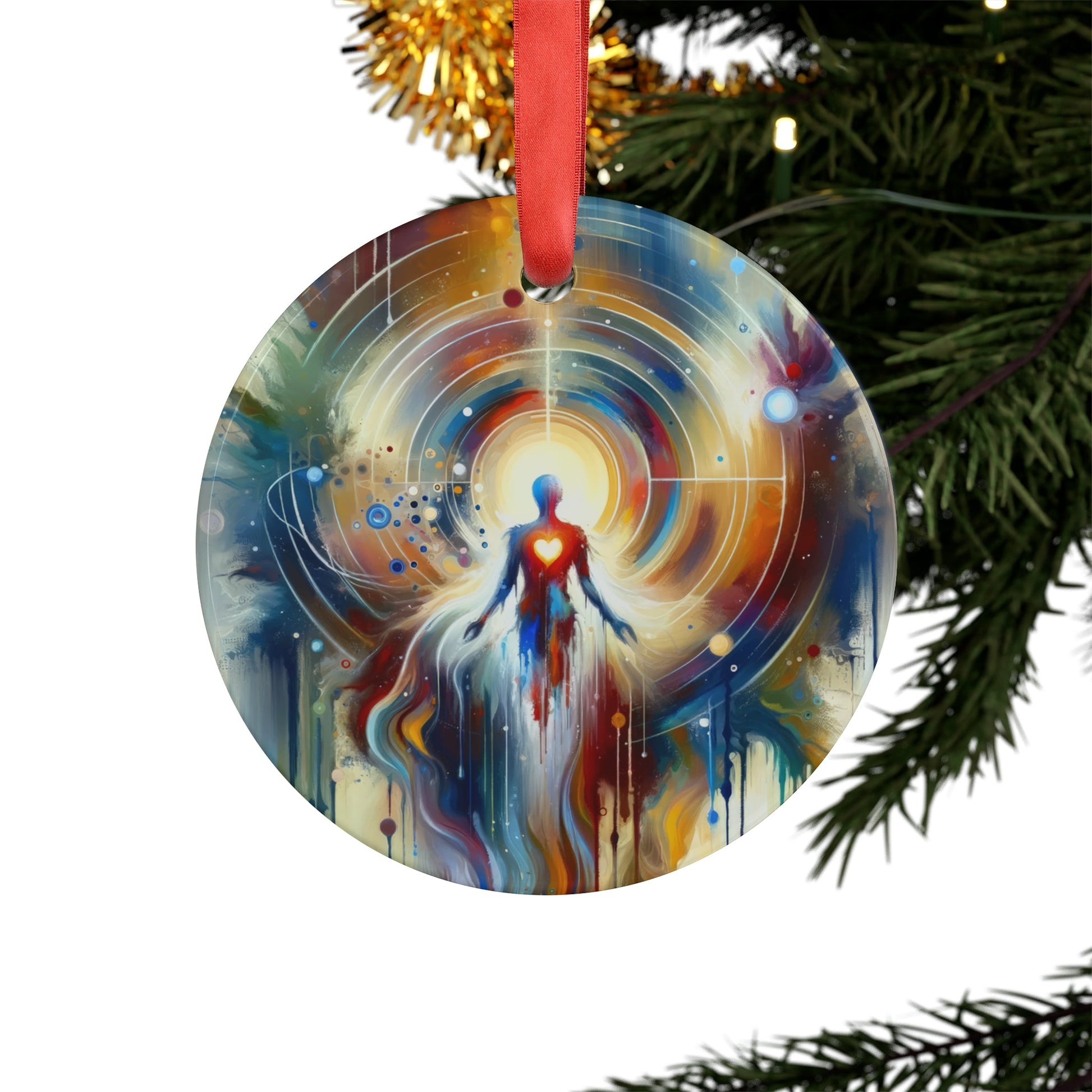 Unified Heart Awakening Acrylic Ornament with Ribbon - ATUH.ART