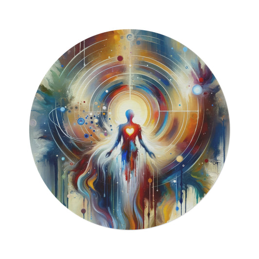 Unified Heart Awakening Round Rug - ATUH.ART