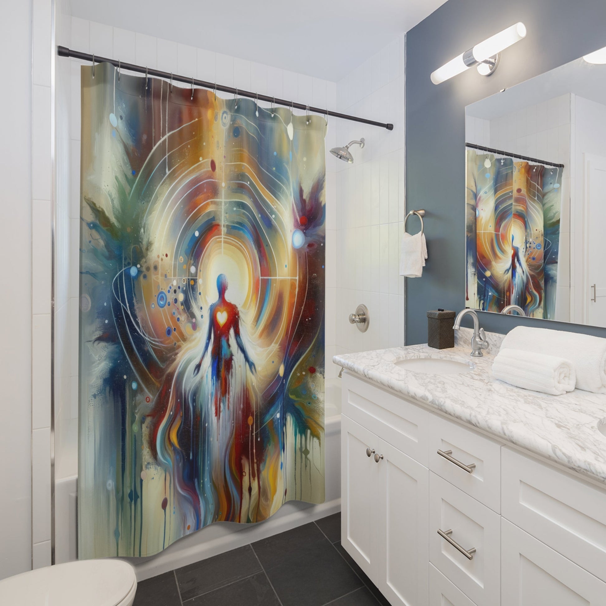 Unified Heart Awakening Shower Curtains - ATUH.ART
