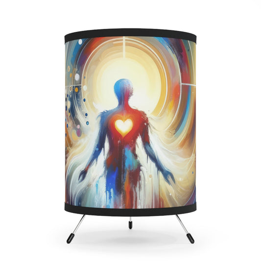 Unified Heart Awakening Tripod Lamp with High-Res Printed Shade, US\CA plug - ATUH.ART
