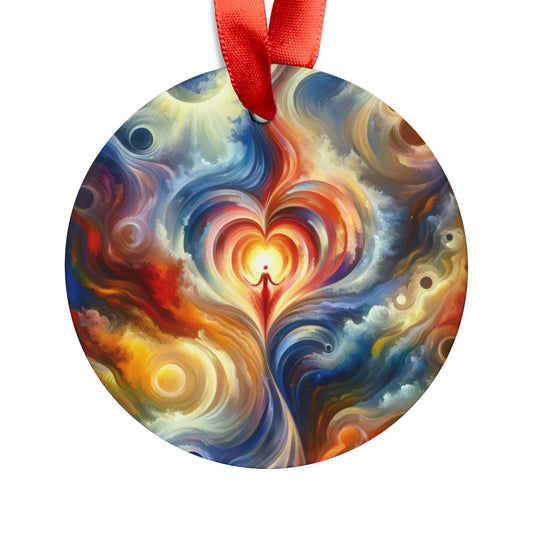 Unified Heart Journey Acrylic Ornament with Ribbon - ATUH.ART