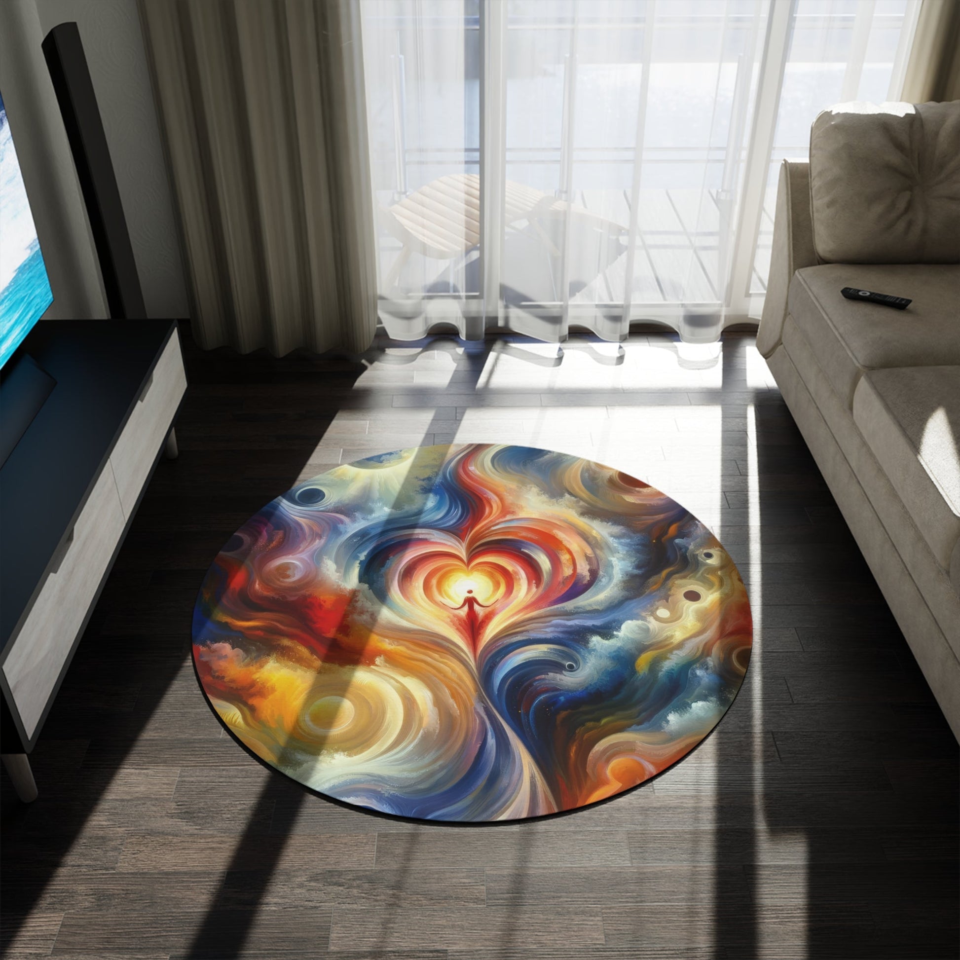 Unified Heart Journey Round Rug - ATUH.ART
