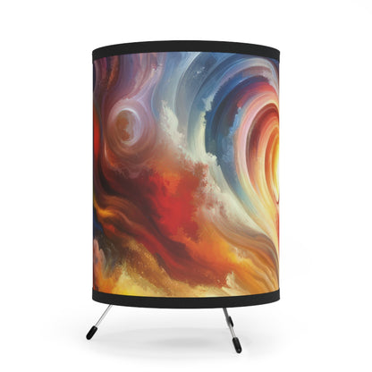Unified Heart Journey Tripod Lamp with High-Res Printed Shade, US\CA plug - ATUH.ART