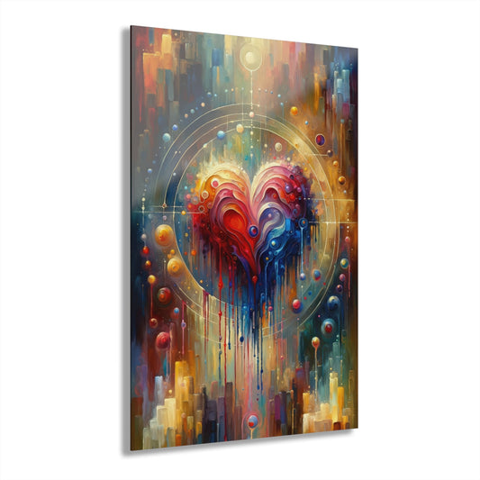 Unified Heart Reflections Acrylic Prints (French Cleat Hanging) - ATUH.ART