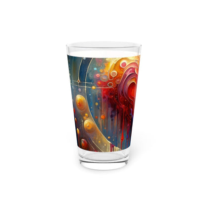 Unified Heart Reflections Pint Glass, 16oz - ATUH.ART