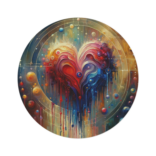 Unified Heart Reflections Round Rug - ATUH.ART