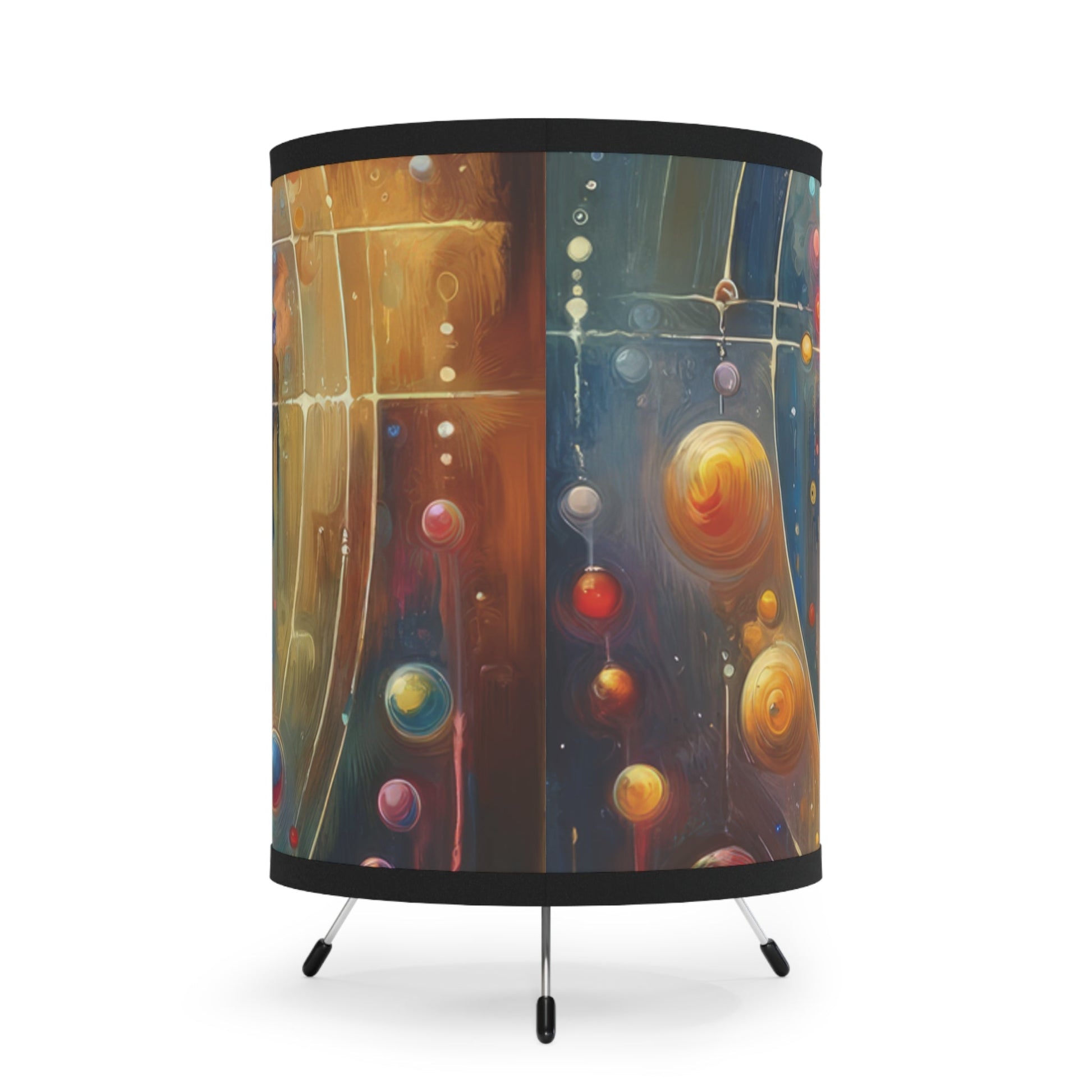 Unified Heart Reflections Tripod Lamp with High-Res Printed Shade, US\CA plug - ATUH.ART