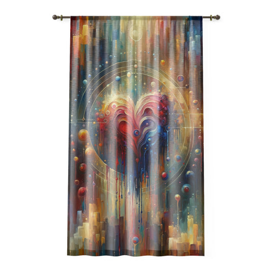 Unified Heart Reflections Window Curtain - ATUH.ART