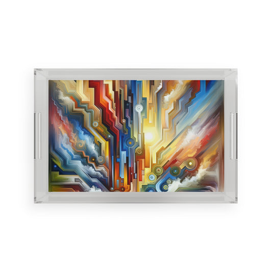 Unity Abstract Vibrancy Acrylic Serving Tray - ATUH.ART