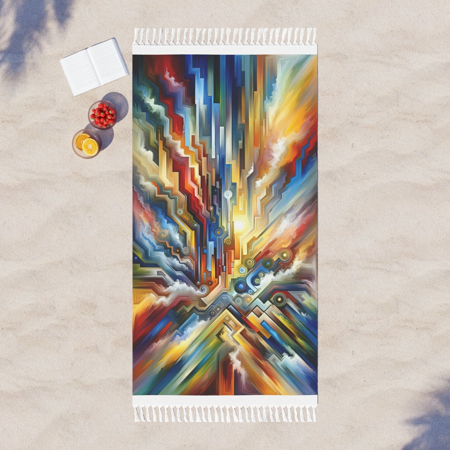 Unity Abstract Vibrancy Boho Beach Cloth - ATUH.ART