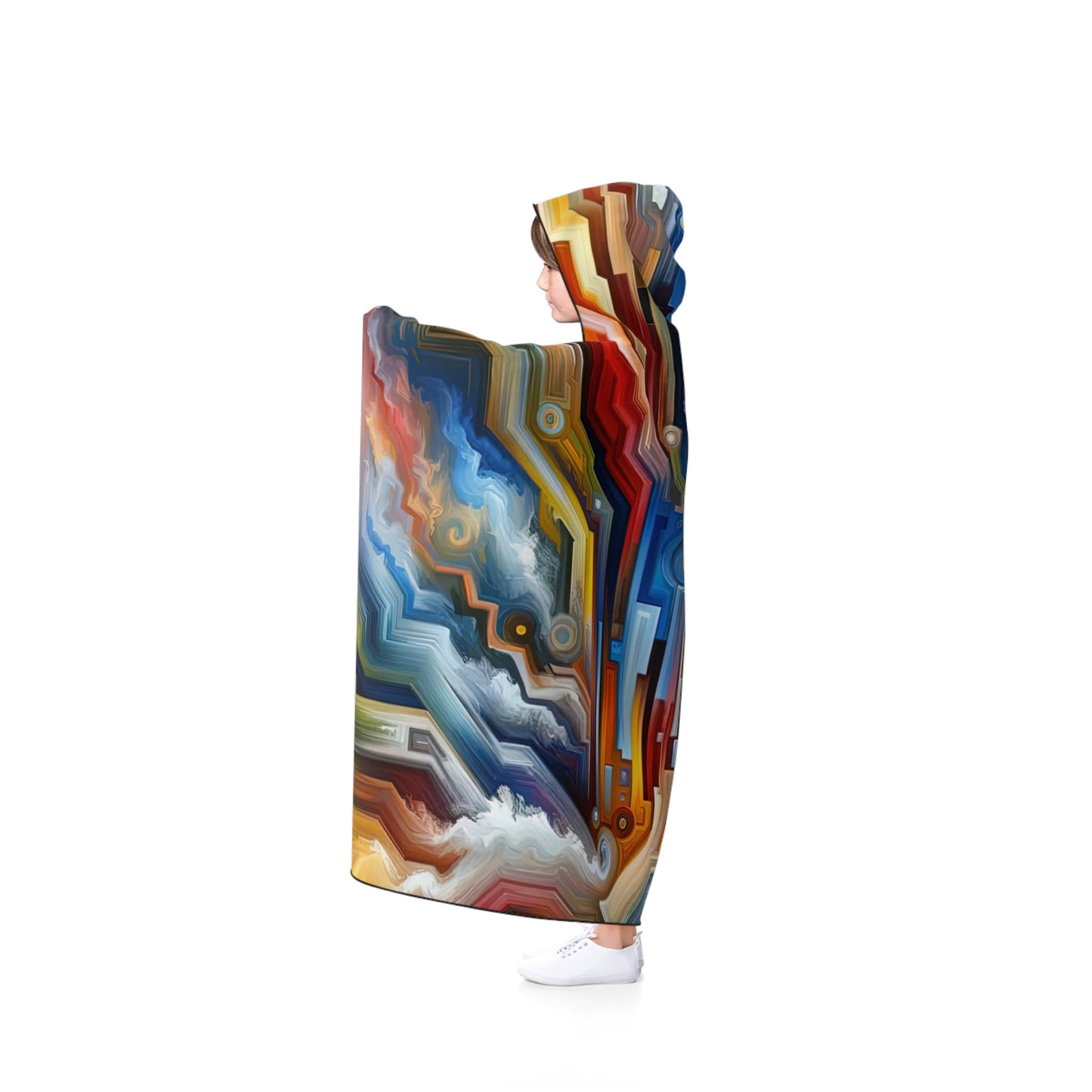 Unity Abstract Vibrancy Hooded Blanket - ATUH.ART
