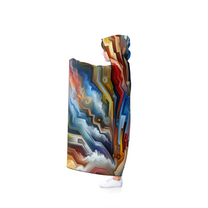 Unity Abstract Vibrancy Hooded Blanket - ATUH.ART