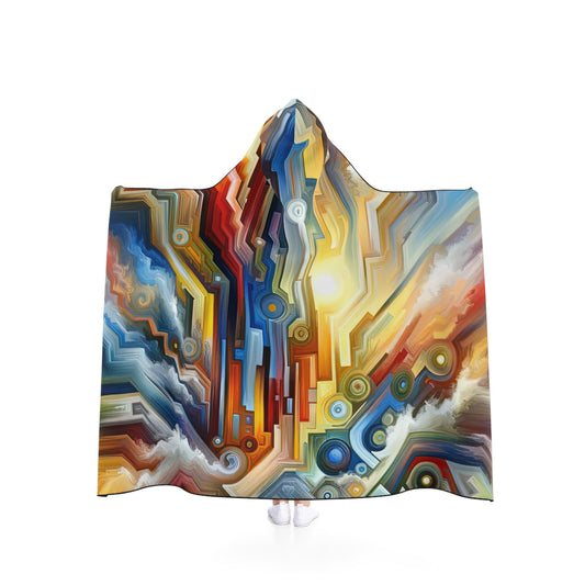 Unity Abstract Vibrancy Hooded Blanket - ATUH.ART