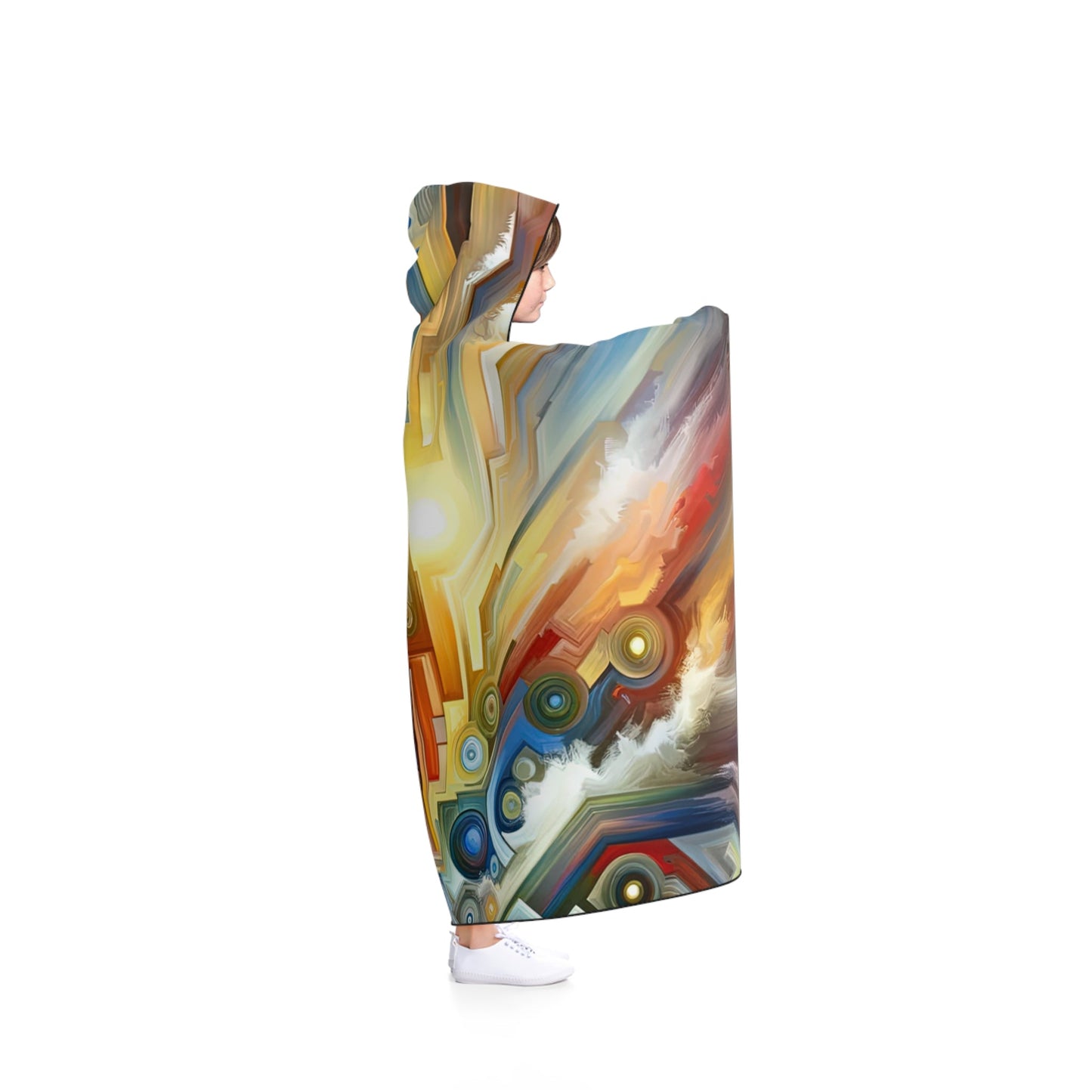 Unity Abstract Vibrancy Hooded Blanket - ATUH.ART