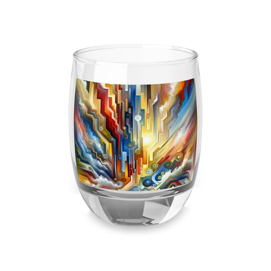 Unity Abstract Vibrancy Whiskey Glass - ATUH.ART