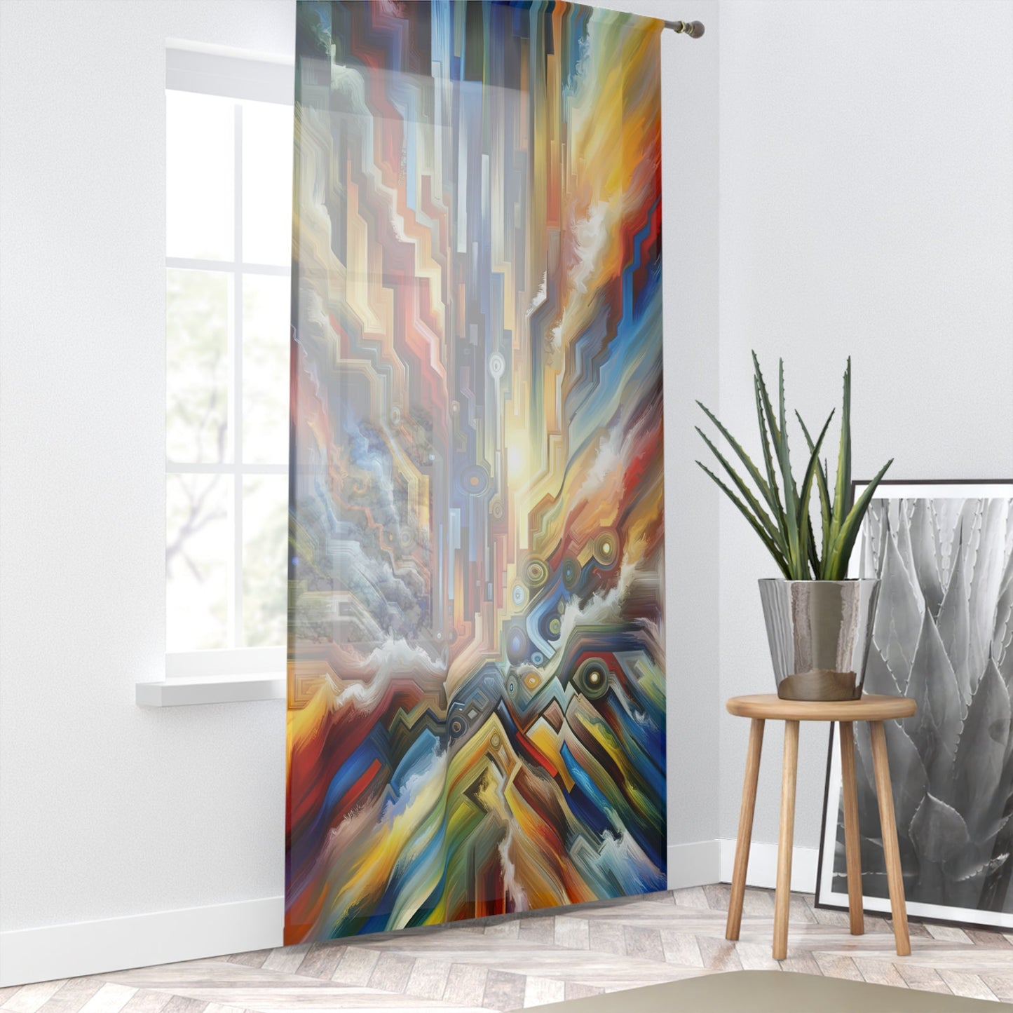 Unity Abstract Vibrancy Window Curtain - ATUH.ART