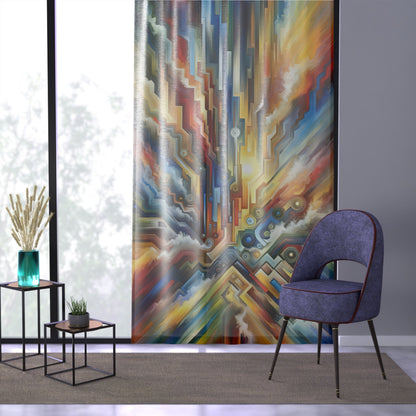 Unity Abstract Vibrancy Window Curtain - ATUH.ART