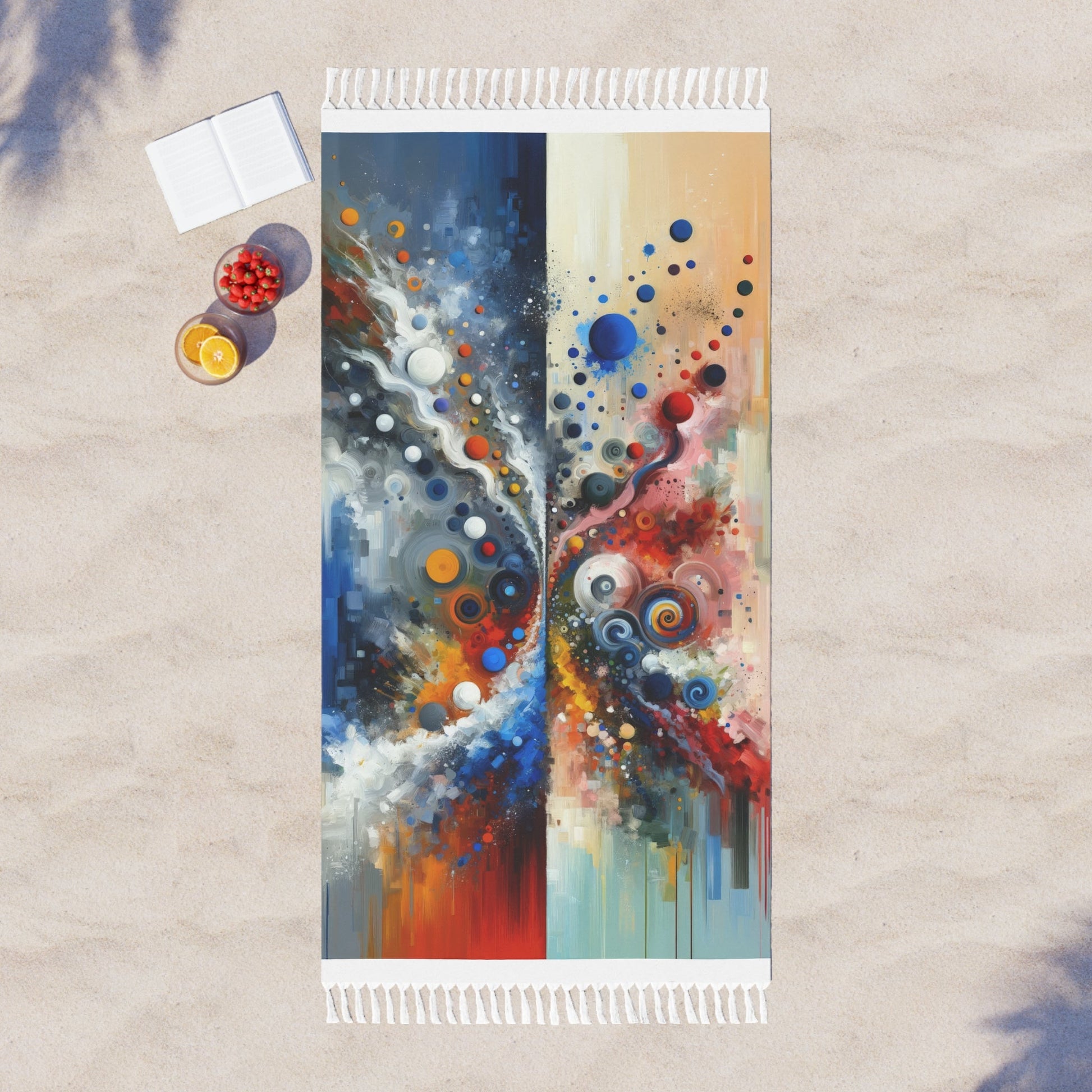 Unity Duality Abstraction Boho Beach Cloth - ATUH.ART