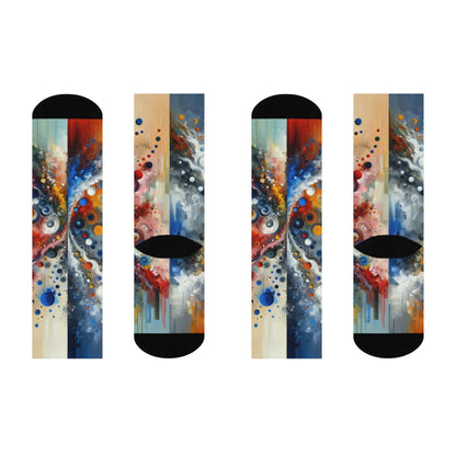 Unity Duality Abstraction Cushioned Crew Socks - ATUH.ART