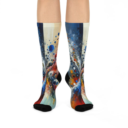 Unity Duality Abstraction Cushioned Crew Socks - ATUH.ART