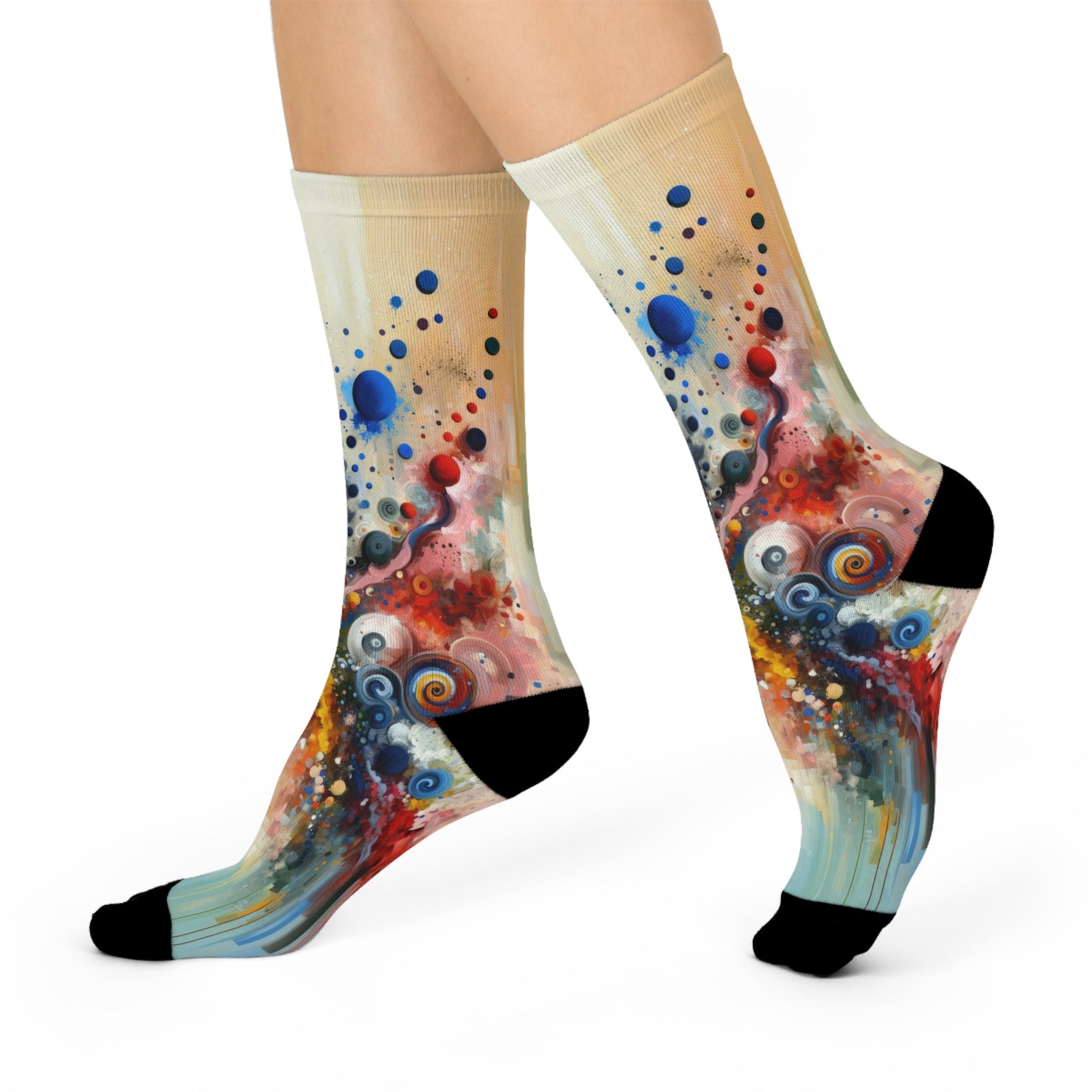 Unity Duality Abstraction Cushioned Crew Socks - ATUH.ART