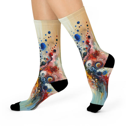 Unity Duality Abstraction Cushioned Crew Socks - ATUH.ART
