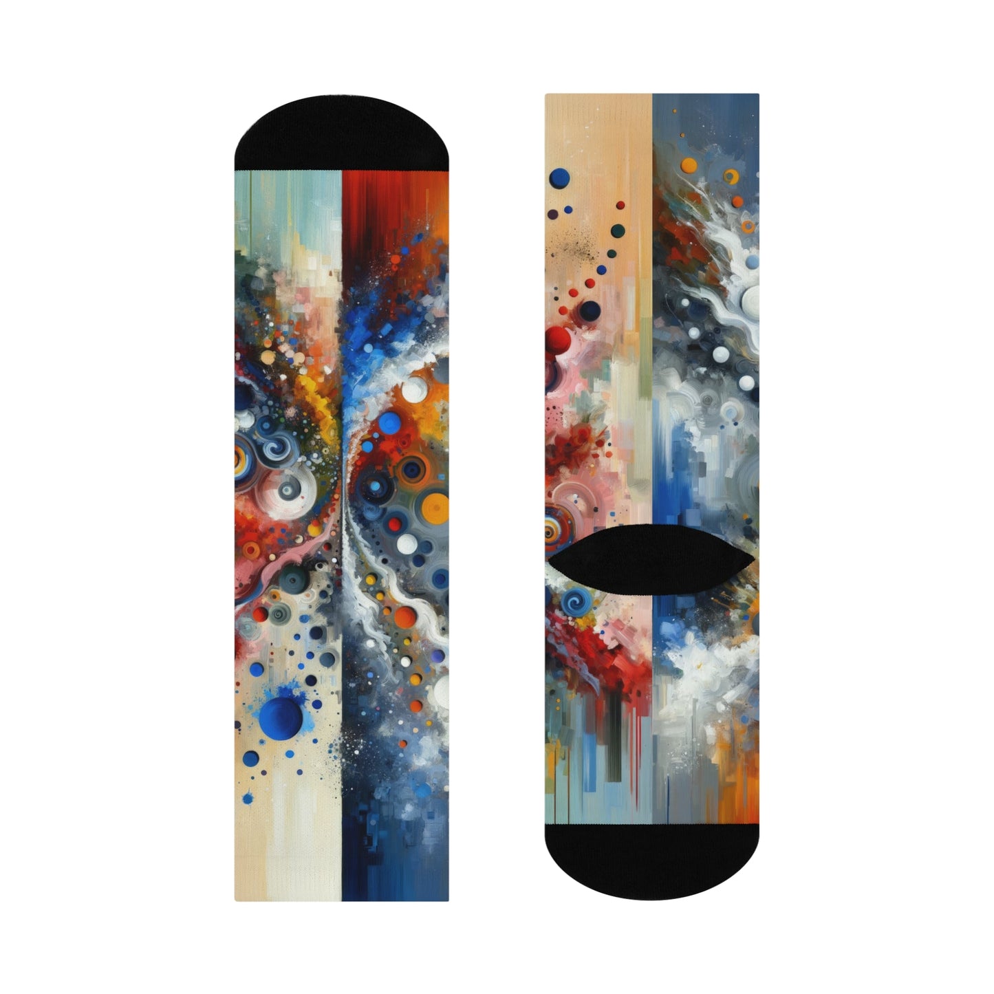 Unity Duality Abstraction Cushioned Crew Socks - ATUH.ART