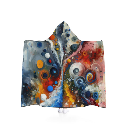 Unity Duality Abstraction Hooded Blanket - ATUH.ART