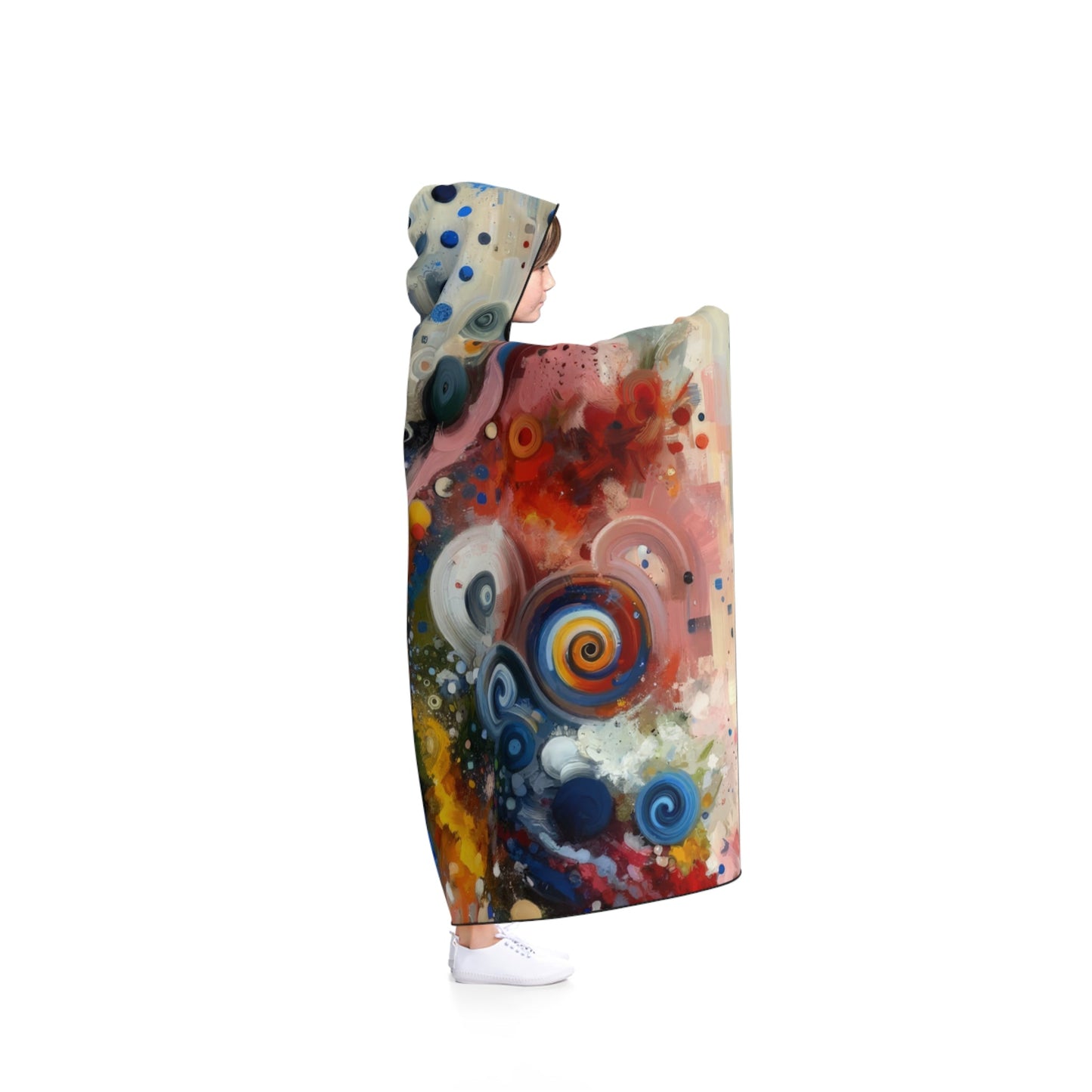 Unity Duality Abstraction Hooded Blanket - ATUH.ART