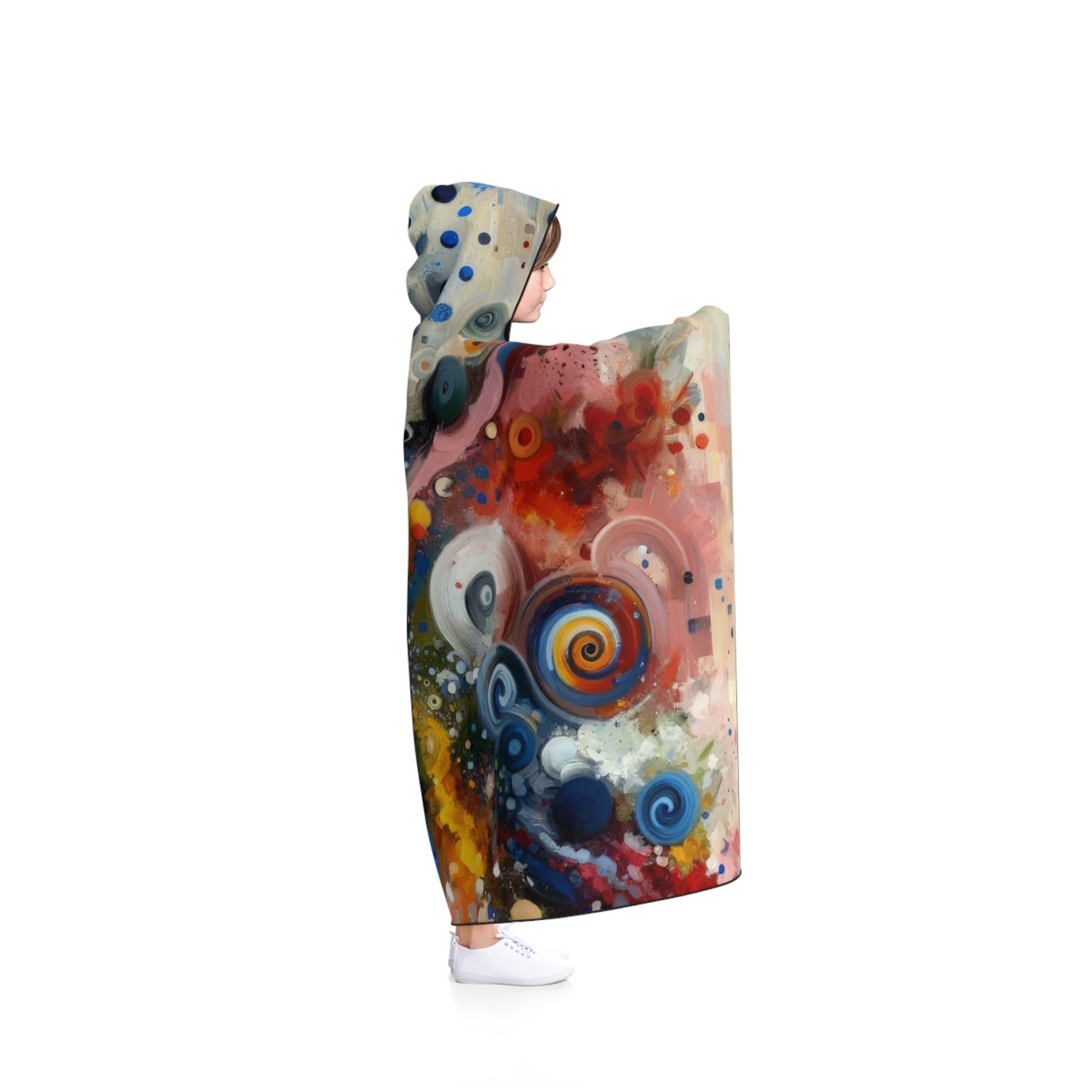 Unity Duality Abstraction Hooded Blanket - ATUH.ART