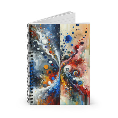 Unity Duality Abstraction Spiral Notebook - Ruled Line - ATUH.ART