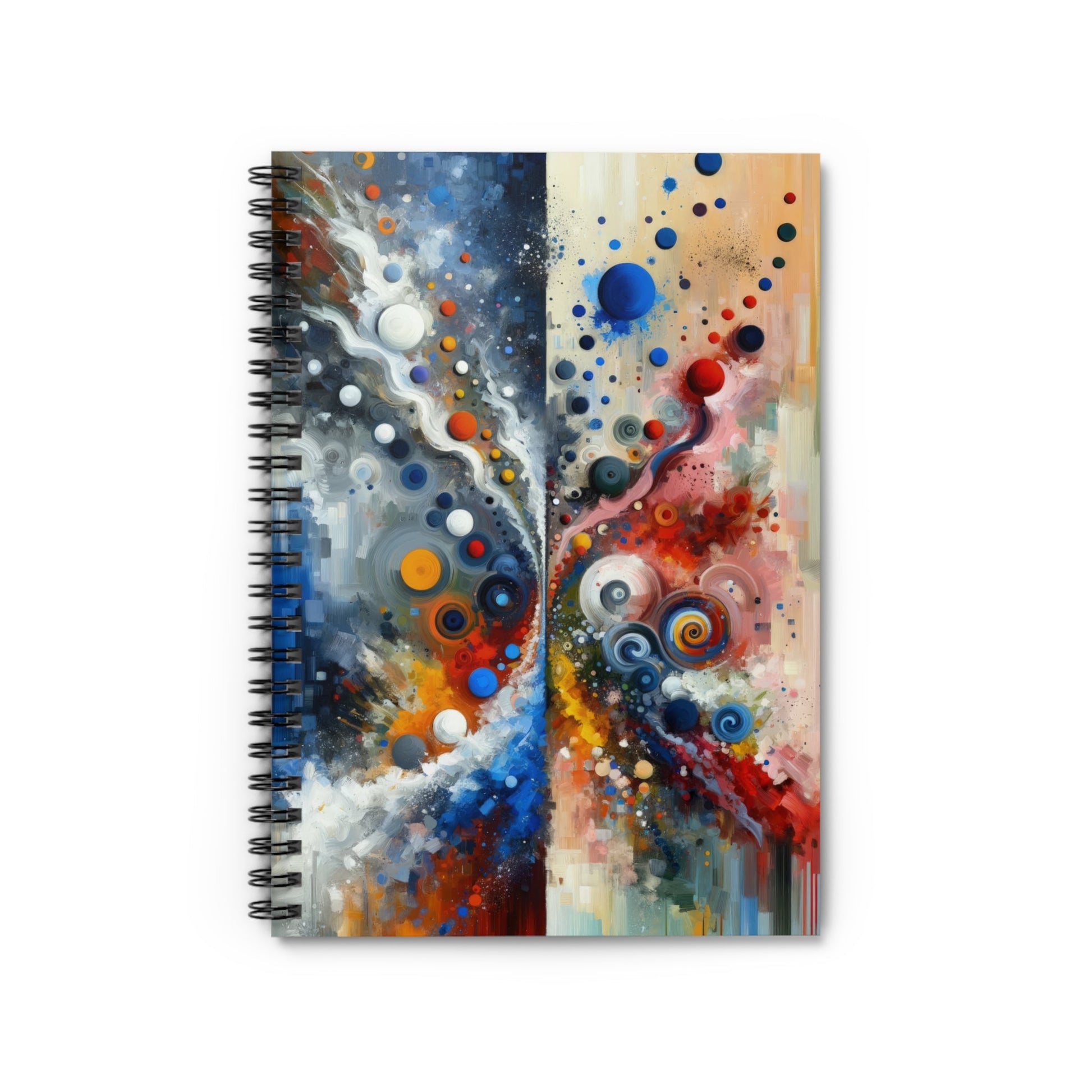 Unity Duality Abstraction Spiral Notebook - Ruled Line - ATUH.ART