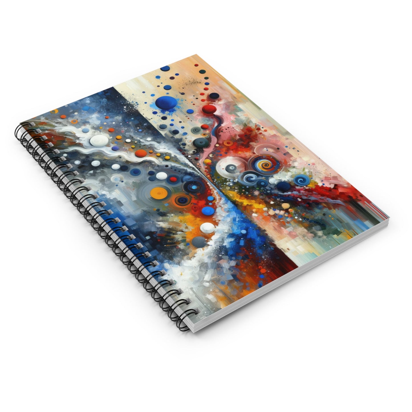 Unity Duality Abstraction Spiral Notebook - Ruled Line - ATUH.ART