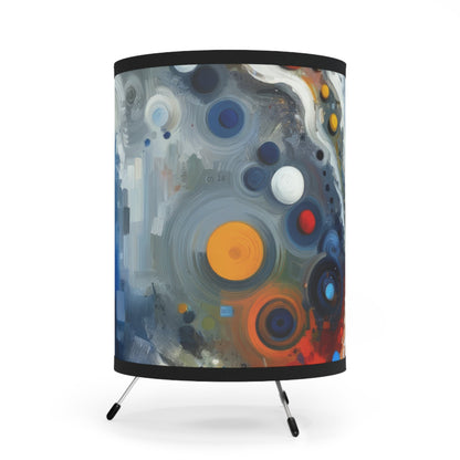 Unity Duality Abstraction Tripod Lamp with High-Res Printed Shade, US\CA plug - ATUH.ART