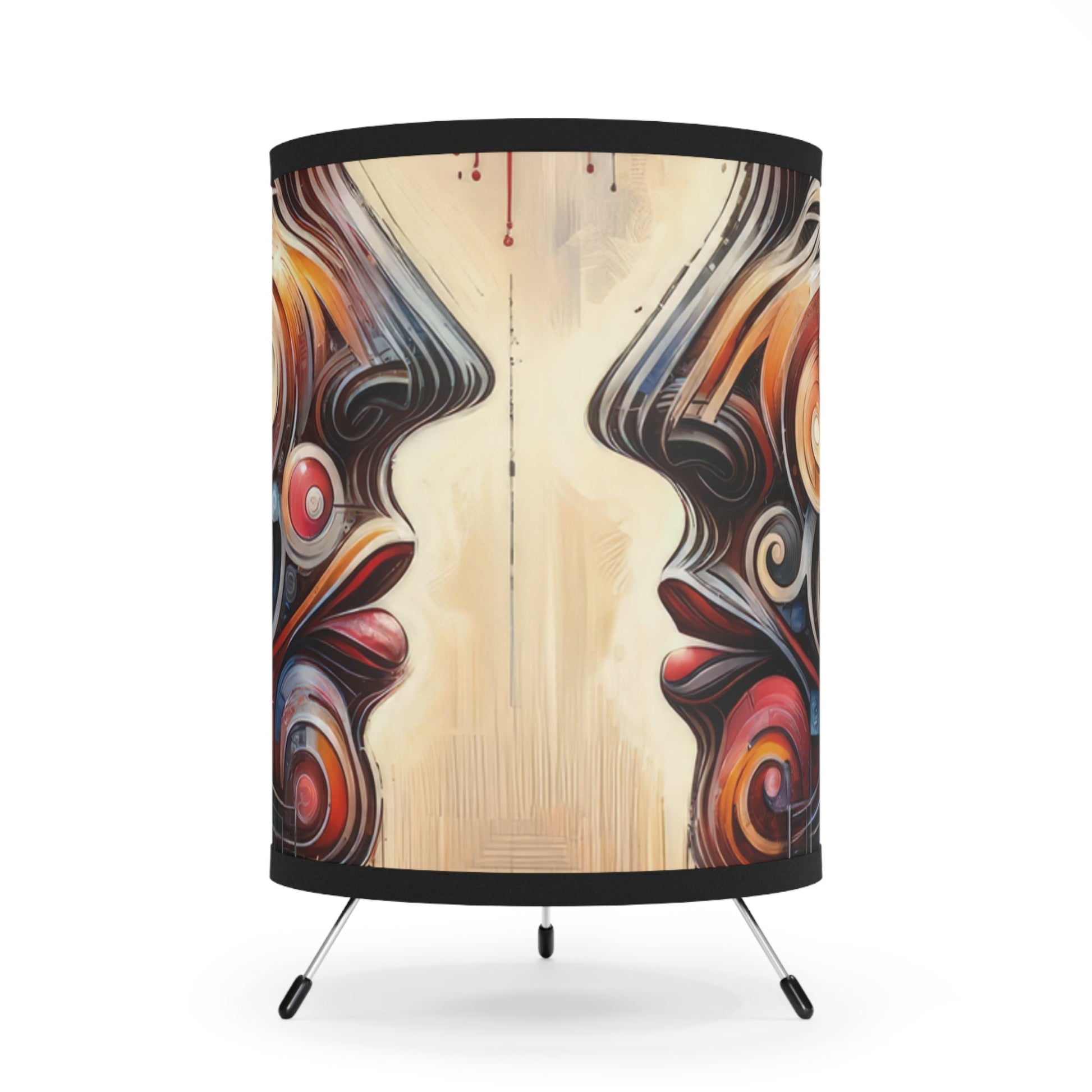 Unity Heartfelt Communication Tripod Lamp with High-Res Printed Shade, US\CA plug - ATUH.ART