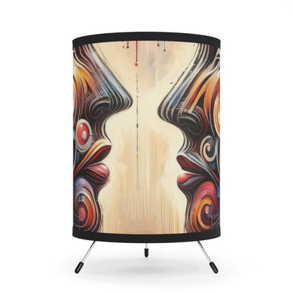 Unity Heartfelt Communication Tripod Lamp with High-Res Printed Shade, US\CA plug - ATUH.ART