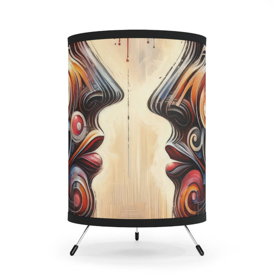Unity Heartfelt Communication Tripod Lamp with High-Res Printed Shade, US\CA plug - ATUH.ART