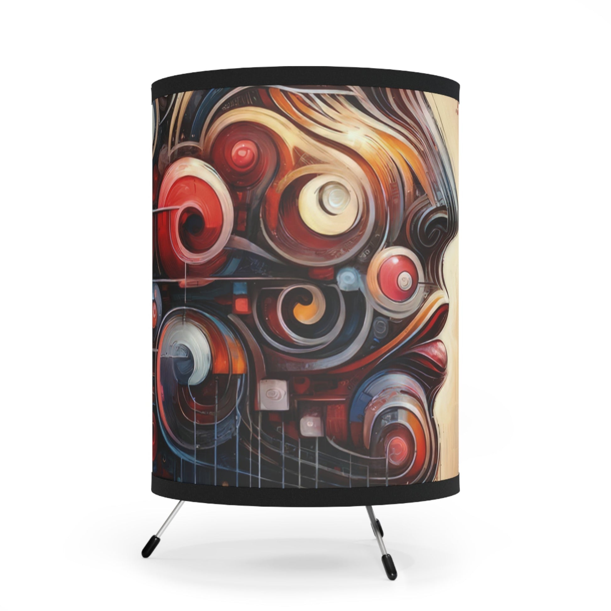 Unity Heartfelt Communication Tripod Lamp with High-Res Printed Shade, US\CA plug - ATUH.ART