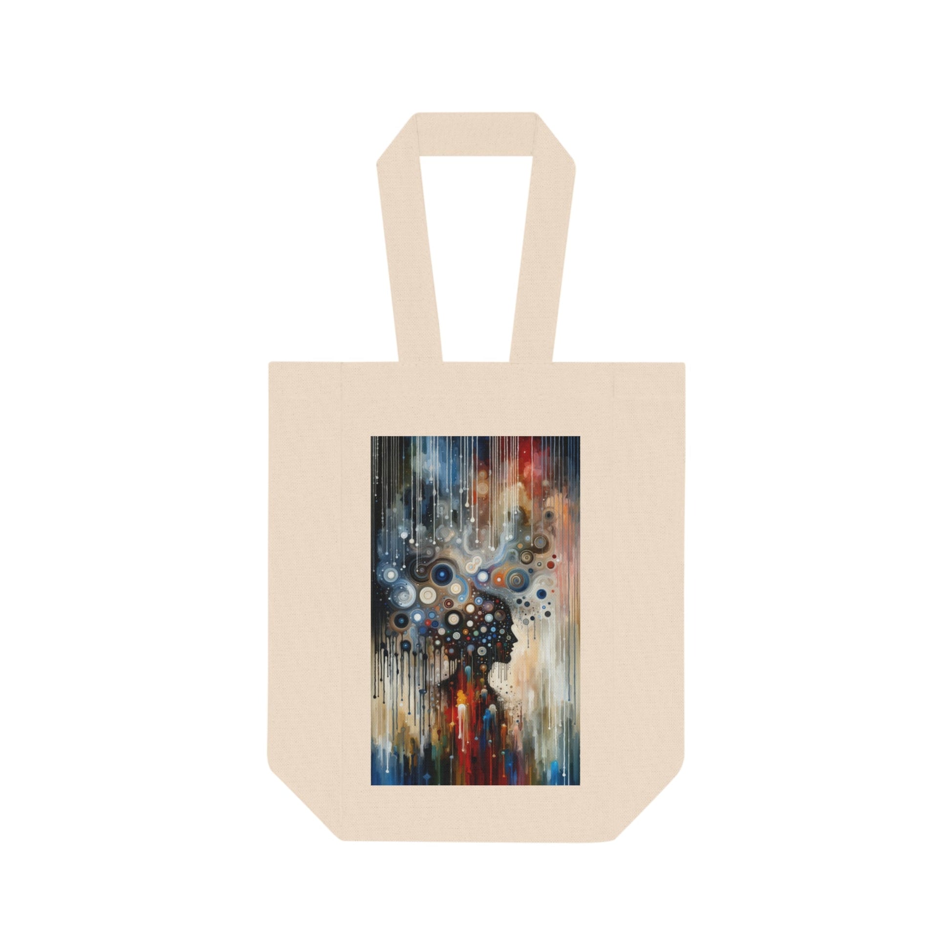 Universal Personal Tachism Double Wine Tote Bag - ATUH.ART