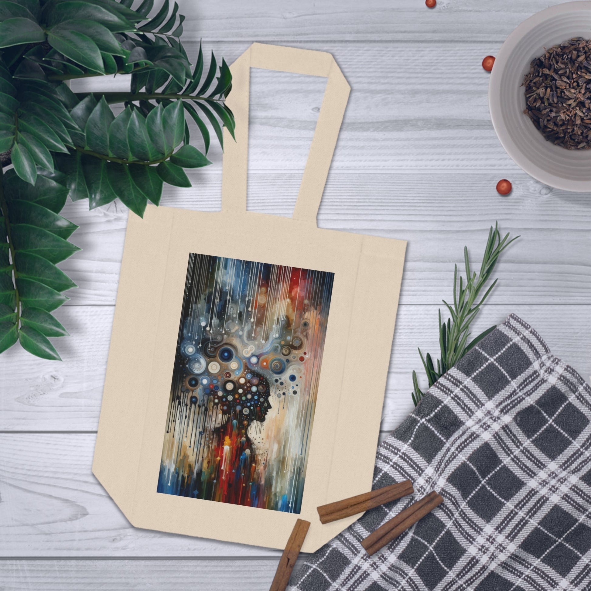Universal Personal Tachism Double Wine Tote Bag - ATUH.ART