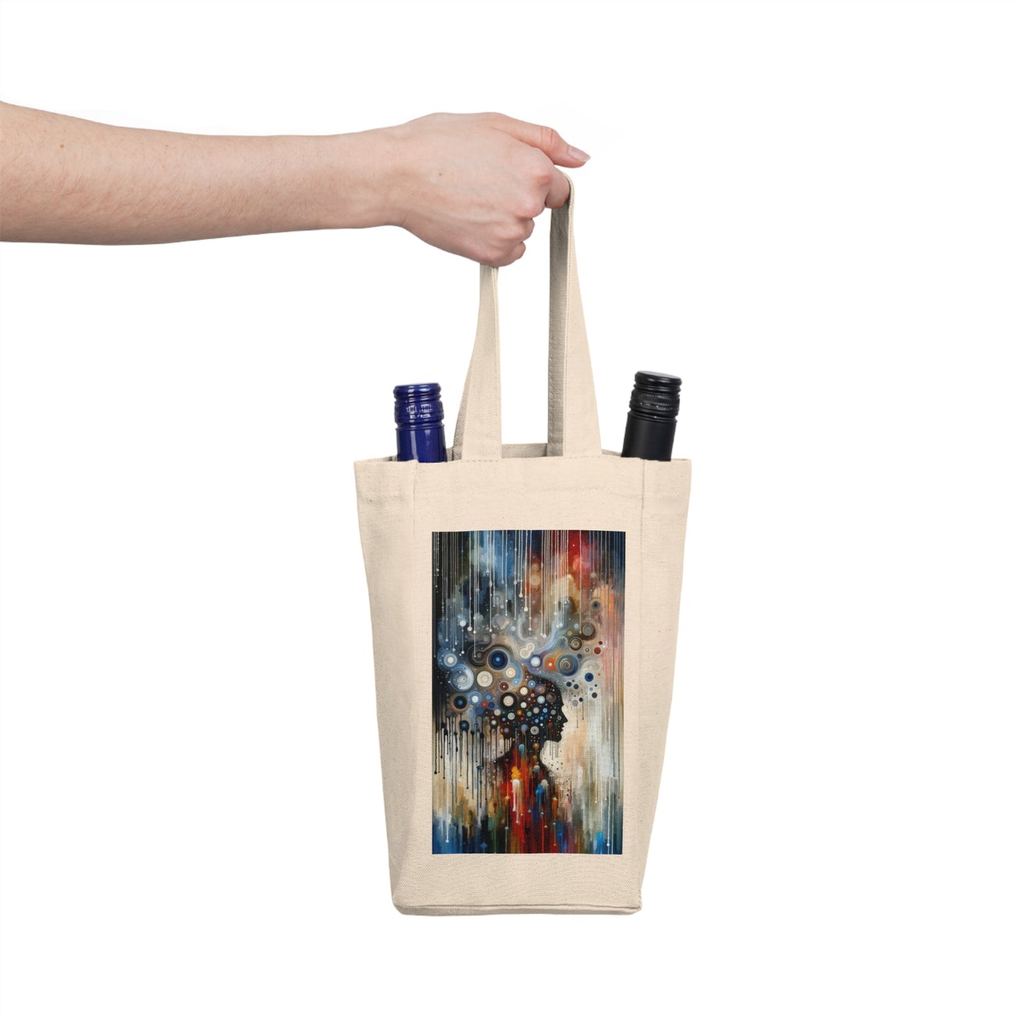 Universal Personal Tachism Double Wine Tote Bag - ATUH.ART