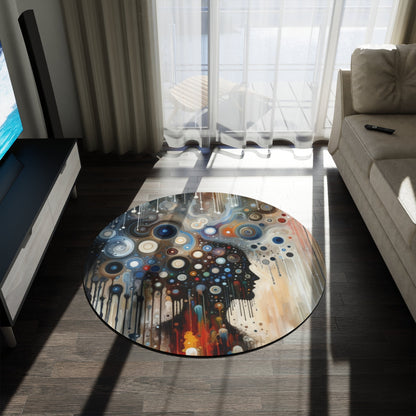 Universal Personal Tachism Round Rug - ATUH.ART