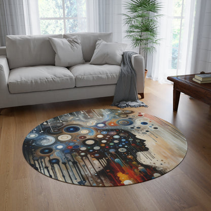Universal Personal Tachism Round Rug - ATUH.ART
